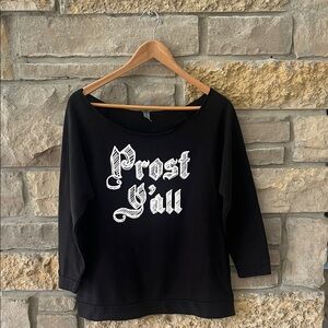 Next Level Apparel Black “Prost Y’all” Light Sweatshirt Size Large